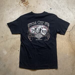 Vintage Harley Davidson T Shirt Sz M 1996 Maui The Hawaiian Islands Black